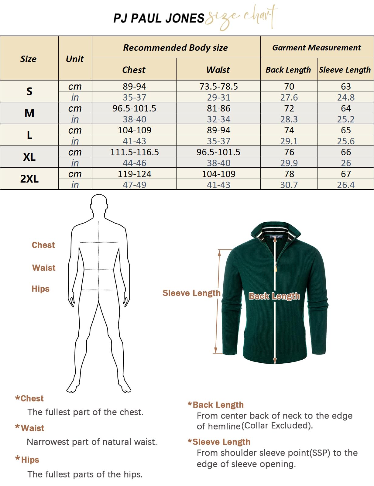 PJ PAUL JONES Pullover da uomo con cerniera a un quarto maglione casual slim fit lavorato a maglia | Colletto alto, mezza cerniera, maglione da lavoro, caldo a maniche lunghe