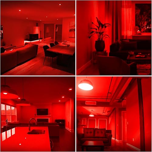 Miniatura 3 de Bombilla LED roja equivalente a 15 W, bombillas LED G45 de globo de Navidad, luces LED de noche de colores de 1 W, bombilla de base Mini Edison E26