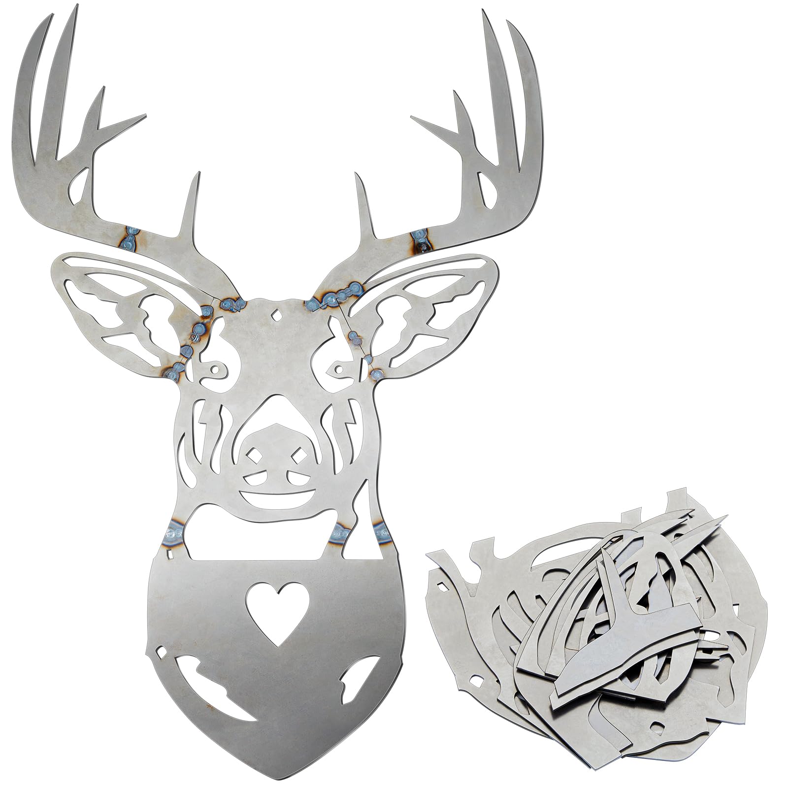 Zonon Welding Practice Kit, 201 Carbon Steel Metal Art Project,Deer Head