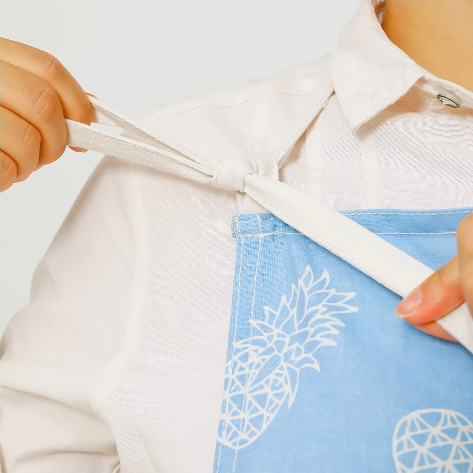 Schürze Sommerdruck-Küchenschürze aus Baumwollleinen mit Tasche for Männer und Frauen, ärmellose Koch- Arbeitsschürze for das Restaurantcafé