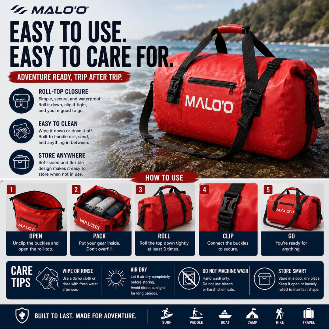 Malo'o Drypack Dry Bag, Czarny, (100L) EU, Ogólne