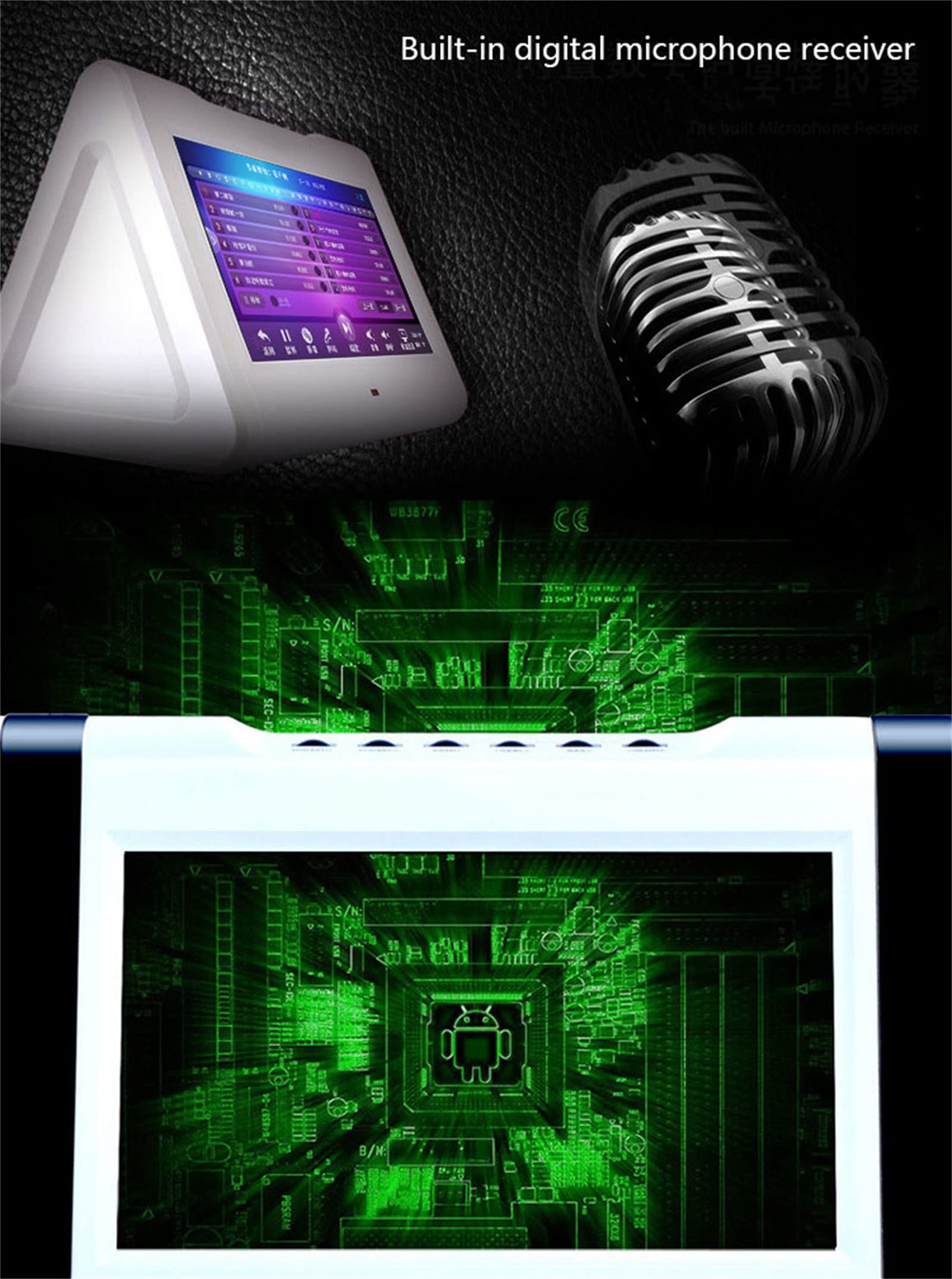 Amazon.co.jp: LANGZDHEカラオケマシン、パワーアンプスピーカー付き