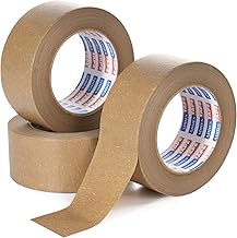 ADHES TAPE PURSUIT OF PERFECTION Biodégradable Ruban adhésif d'emballage en eco papier kraft bande de colis pour boîte carton demenagement,50mm x 50m,brun