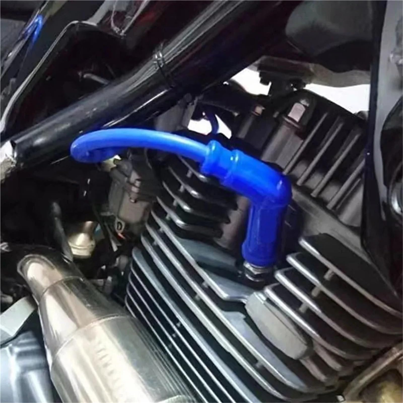 Lridium Cable Spark Plug Motocyklowa cewka zapłonowa uniwersalna do wyścigów motocyklowych Go Kart ATV Scooter Moto Cewka świeca zapłonowa cewka(120 angle Blue)