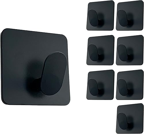 3M - Gancho adhesivo Paquete de 8 ganchos de pared resistentes para baño, cocina y entrada, sin taladros, impermeable para colgar toallas, batas y