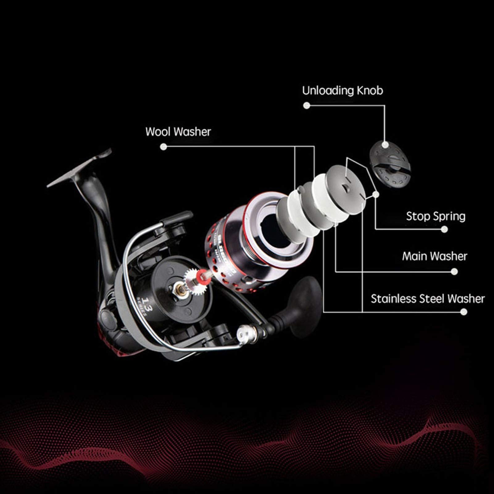 スピニングリール ブラック メタルスプール オルルド釣具】LIMITED