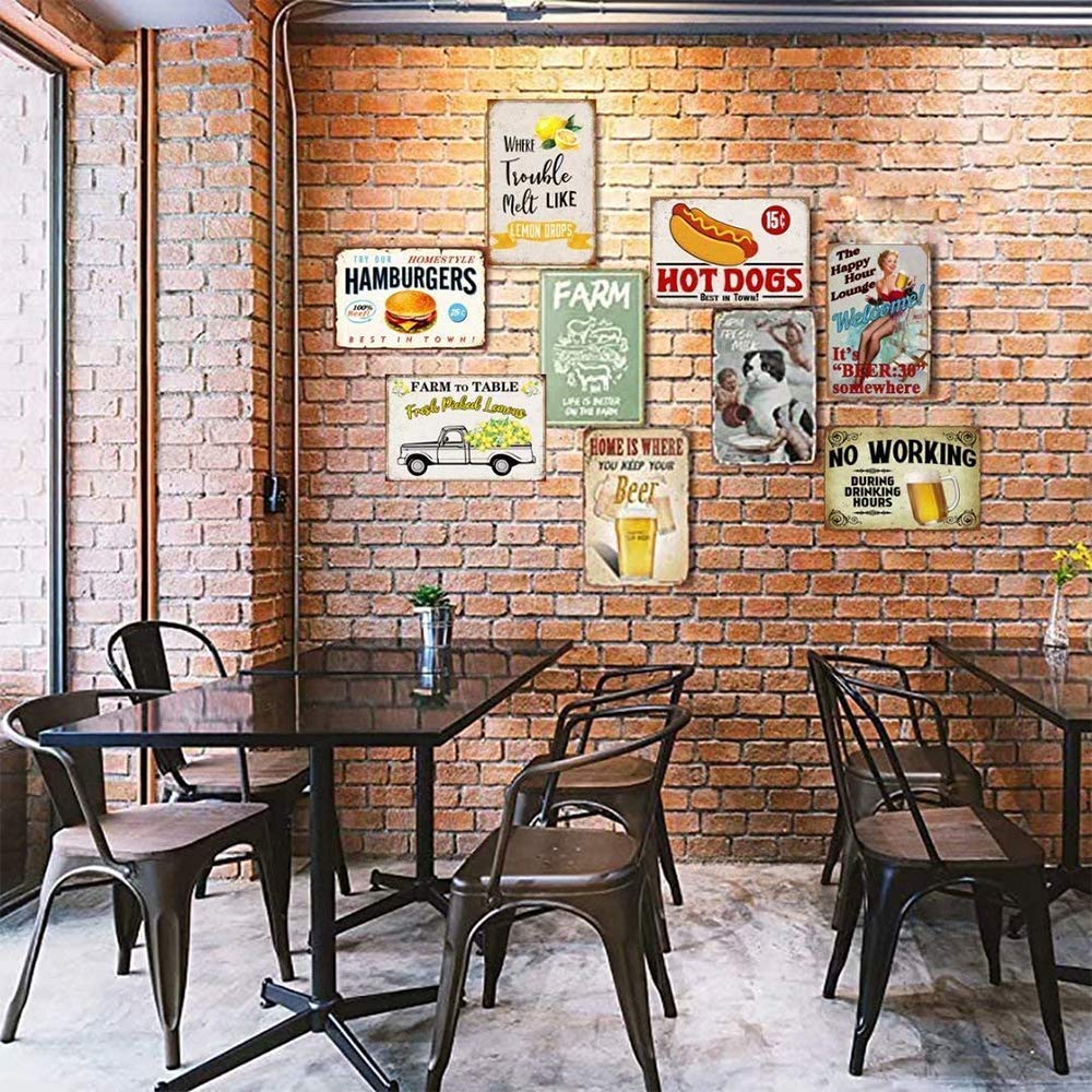 Amazon | ビーチバーロゴカクテルパーティーポスターレトロな店バー