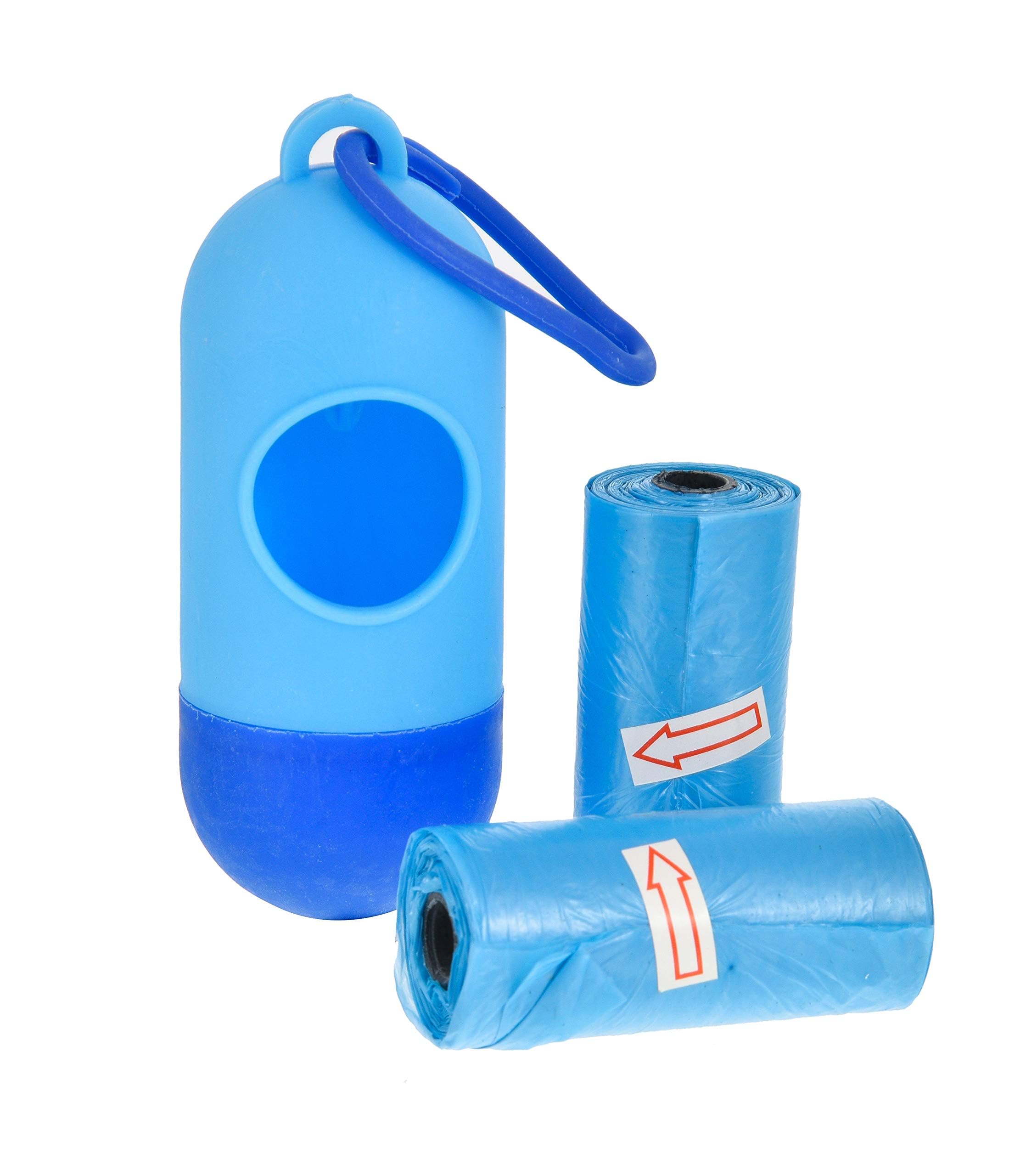 Tie & Toss Diaper Disposal Bag Dispenser with 2 Garbage Bag Rolls (BLUE)
