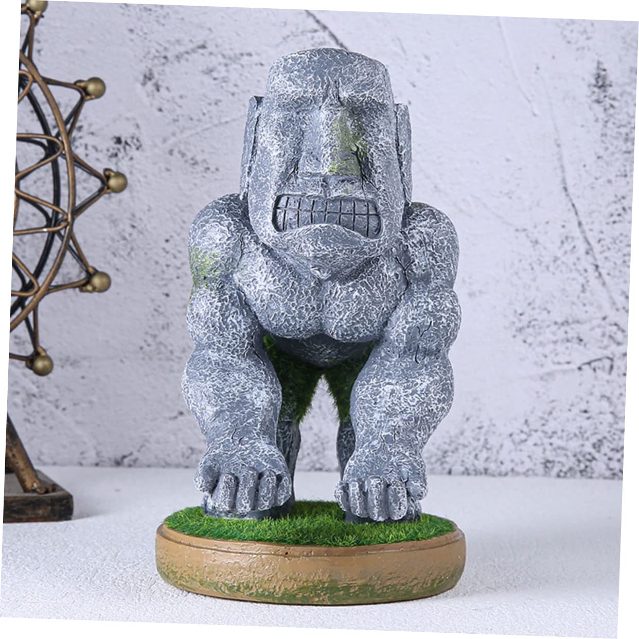Veemoon Supporto Per Controller Di Gioco in Resina Design Moai Decorativo Da Scrivania, Supporto Stabile Multifunzionale Per Cuffie e Maniglie Da Gaming, Per Appassionati e Collezionisti