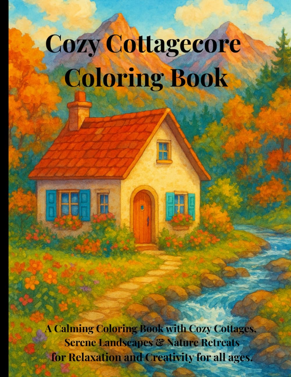 Cozy Cottagecore Coloring Book: Relaxing Nature Cabins & Peaceful Country Scenes for Stress Relief: A Calming Coloring Book with Cozy Cottages, Serene ... (Landscapes, nature, relaxing coloring book)