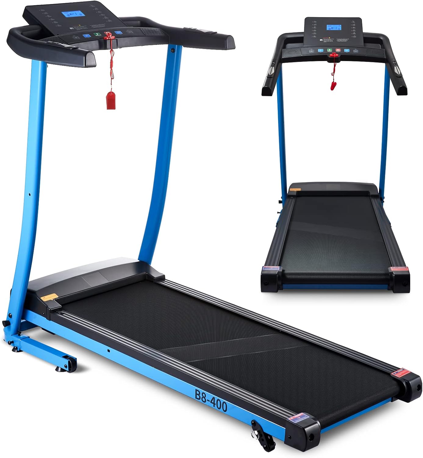 Treadmill Foldable Treadmill with Incline Three Section