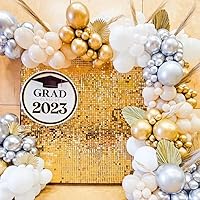 Vista 74 de 36 Panels Giltter Wall Backdrop Pink Shimmer Wall Backdrop for Party Wedding Birthday Engagement Bachelorette Parties Anniversary Decoration