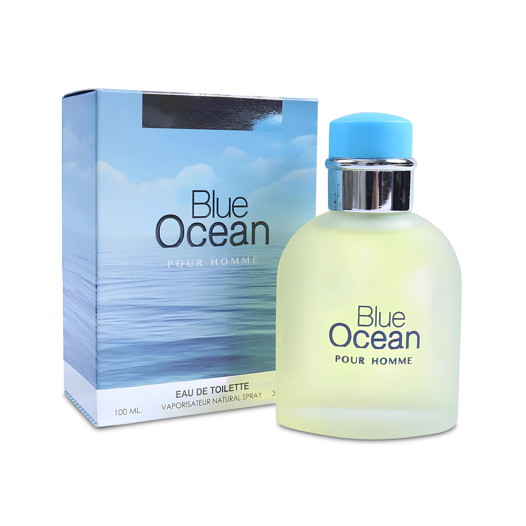 A CENTER Blue Ocean Men Cologne Fresh Scent Eau De Toilette Spray, Fragrance For Men Long-Lasting Cologne Choice For Daily Wear Elegant 100ml Bottle