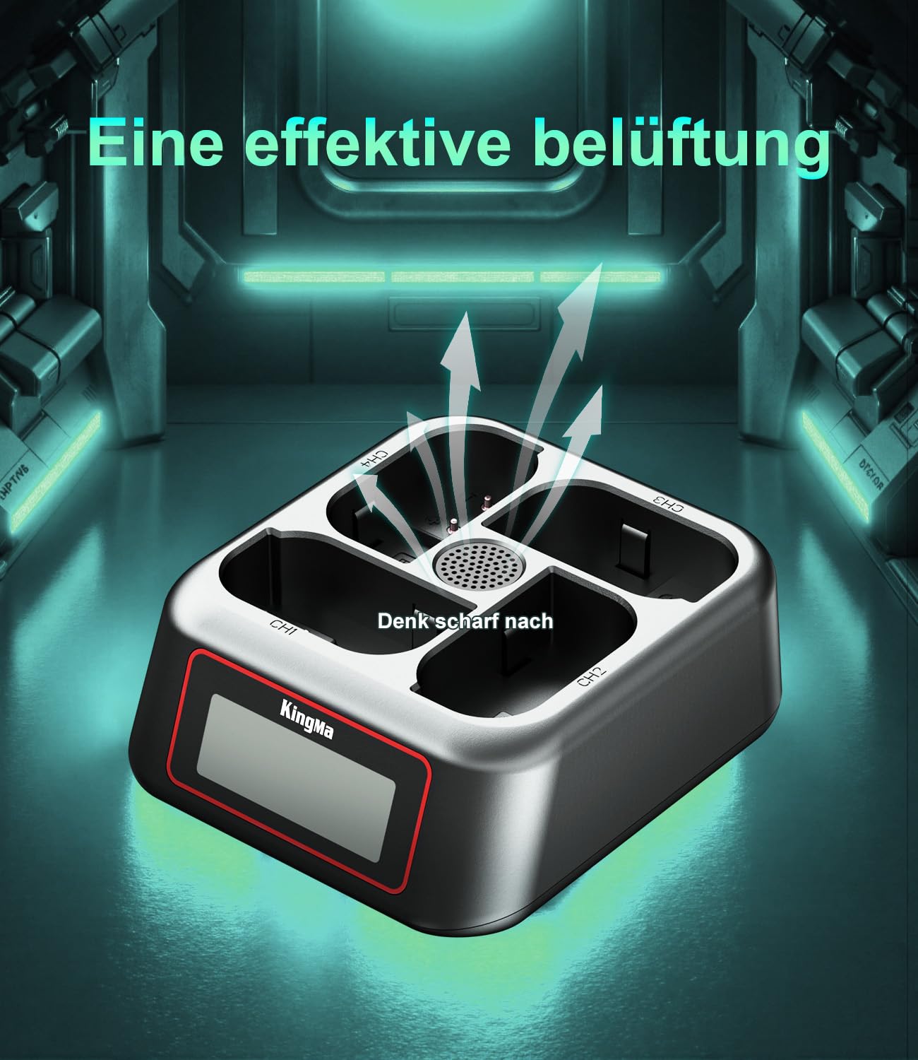 Caricabatterie King Ma DMW-BLK22, caricabatterie per fotocamera a 4 canali, ricarica rapida PD da 45 W con display LED, compatibile con Panasonic DMC-GH5/DMC-GH5S/GH6/DC-S5//DC-G9/DC-S5K/DC-S52X