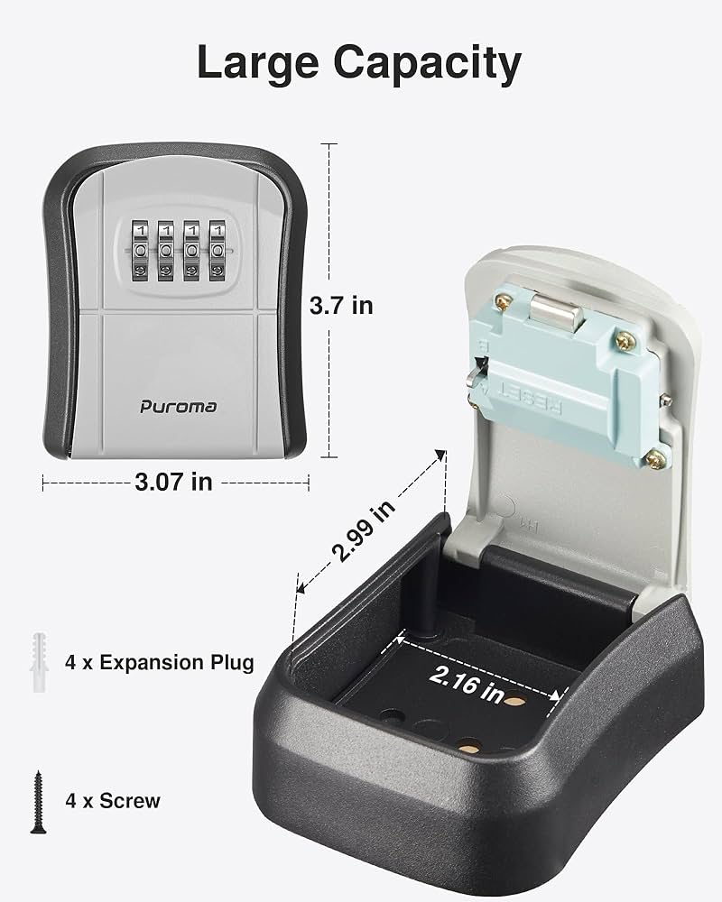 IMIM BOX ☺︎ Amazon.com : Puroma Key Lock Box Combination Lockbox Wall