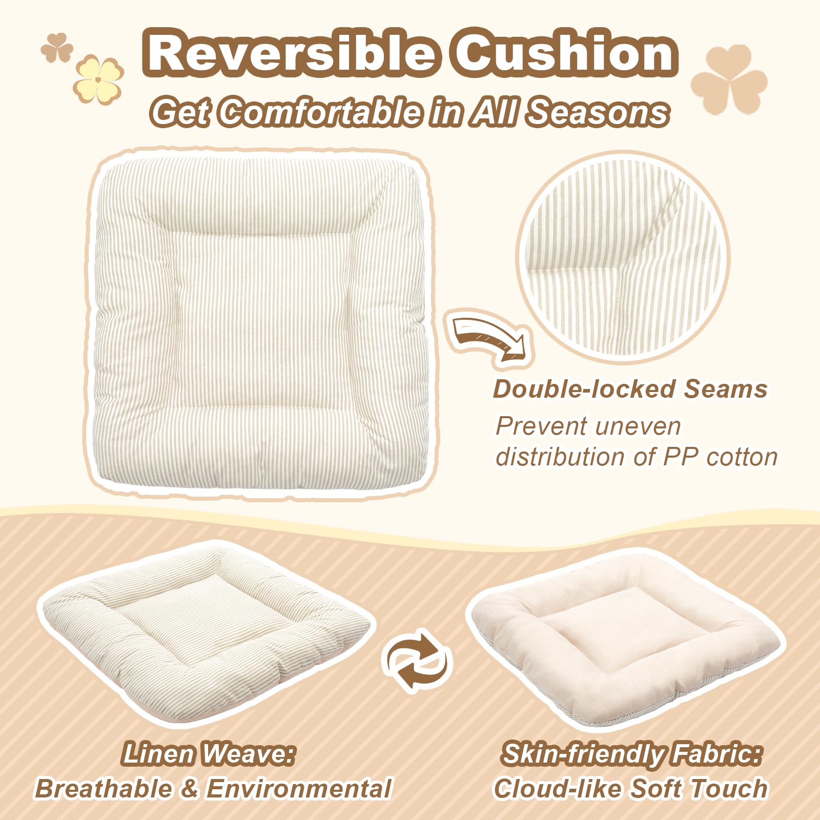 Jiupety Cuccia per cani da interno con telaio, graziosa tenda per cani con grotta di copertura, traspirante, lavabile e pieghevole, adatta per 9-18 kg, grande (63 x 63 x 63 cm), beige