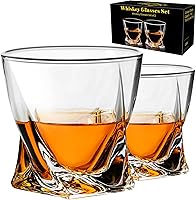 PARACITY Whiskey Glasses Set of 2 - 10oz Old Fashioned Rocks Glasses for Bourbon, Scotch, Vodka - Stylish Heavy Base, Perfect Gift for Men