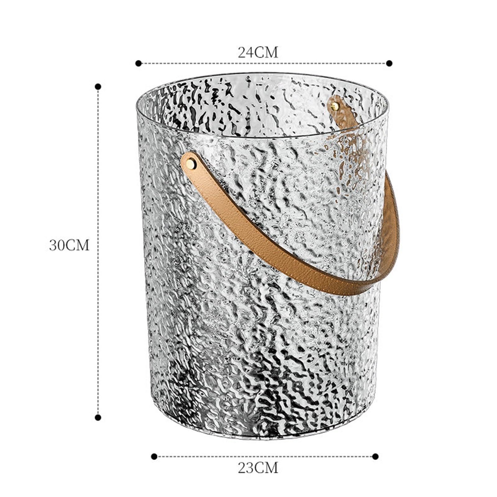 cubo de champán Cubitera con estampado de glaciar y asa piel sintética
