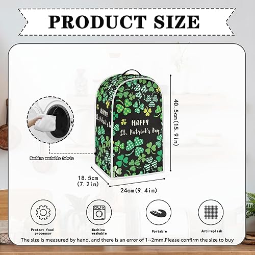Miniatura 5 de GOSTONG Happy St. Patrick's Day Blender Covers - Cubierta antipolvo para cocina, protector antisalpicaduras, huellas dactilares, manchas de