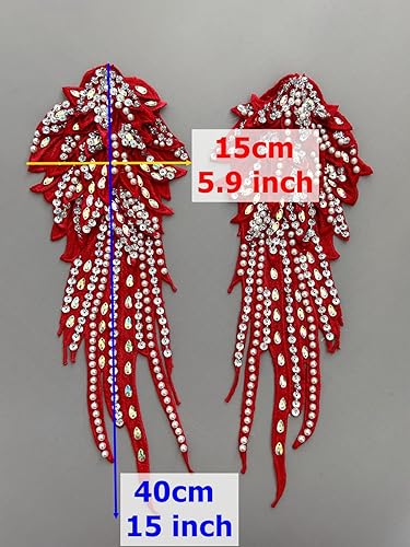 Miniatura 4 de Parches de lentejuelas con alas de ángeles de la guarda, apliques de diamantes de imitación para ropa, chaquetas, jeans, vestido, decoración de