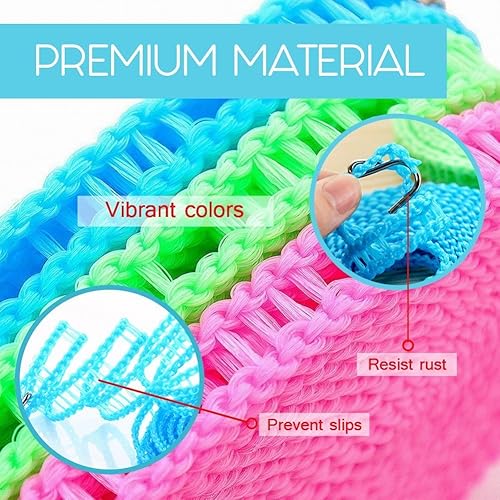 Miniatura 6 de Paquete de 2 cuerdas de nailon resistentes al viento, cuerda de secado de ropa de viaje, cuerda portátil para colgar en interiores y exteriores,