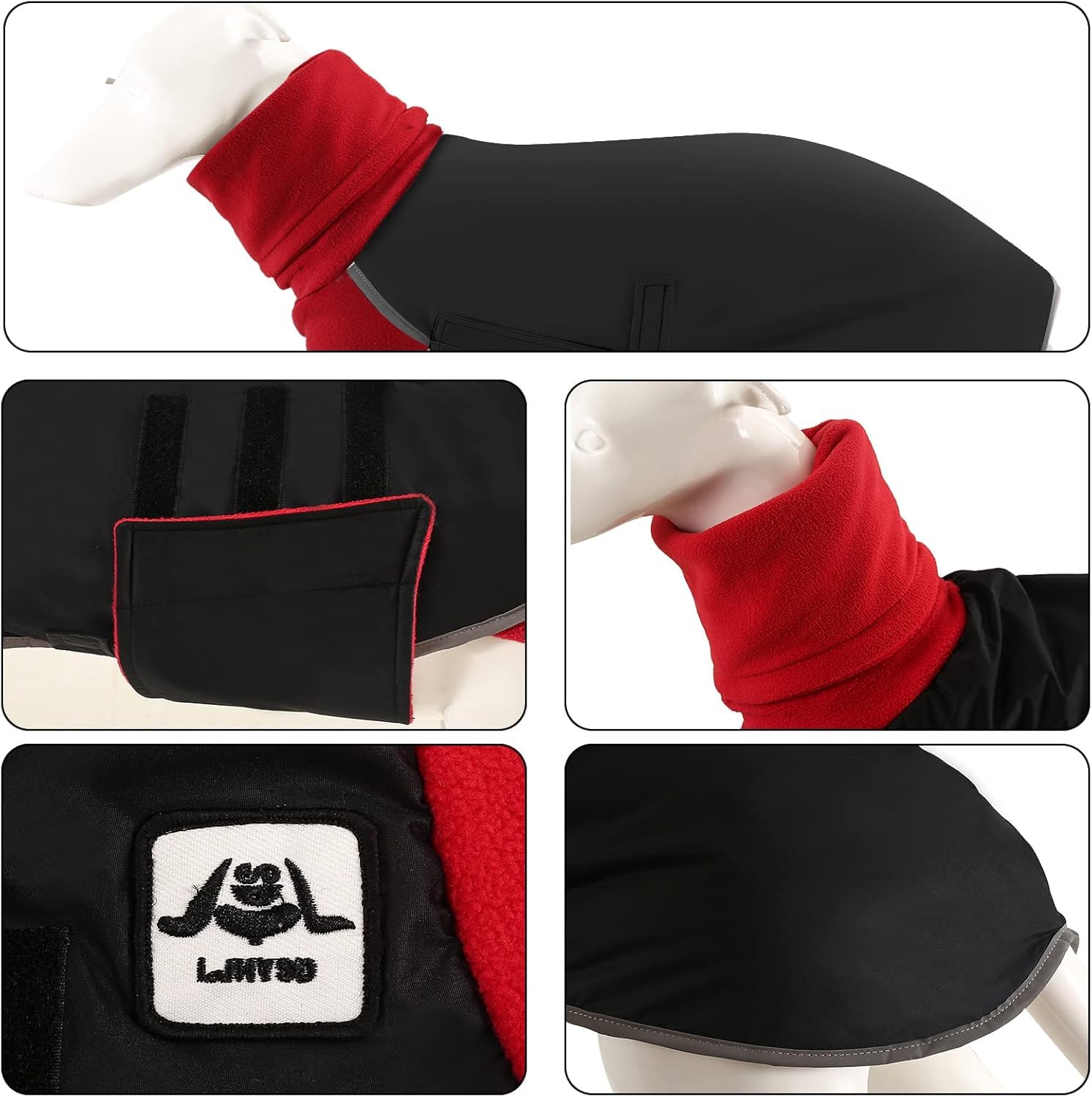 Manteau d'hiver pour lévrier, pull pour salukis et whippet, veste imperméable pour lévrier, manteau d'hiver pour chien pour whippet, imperméable pour chien, manteaux pour lurcher, manteaux pour