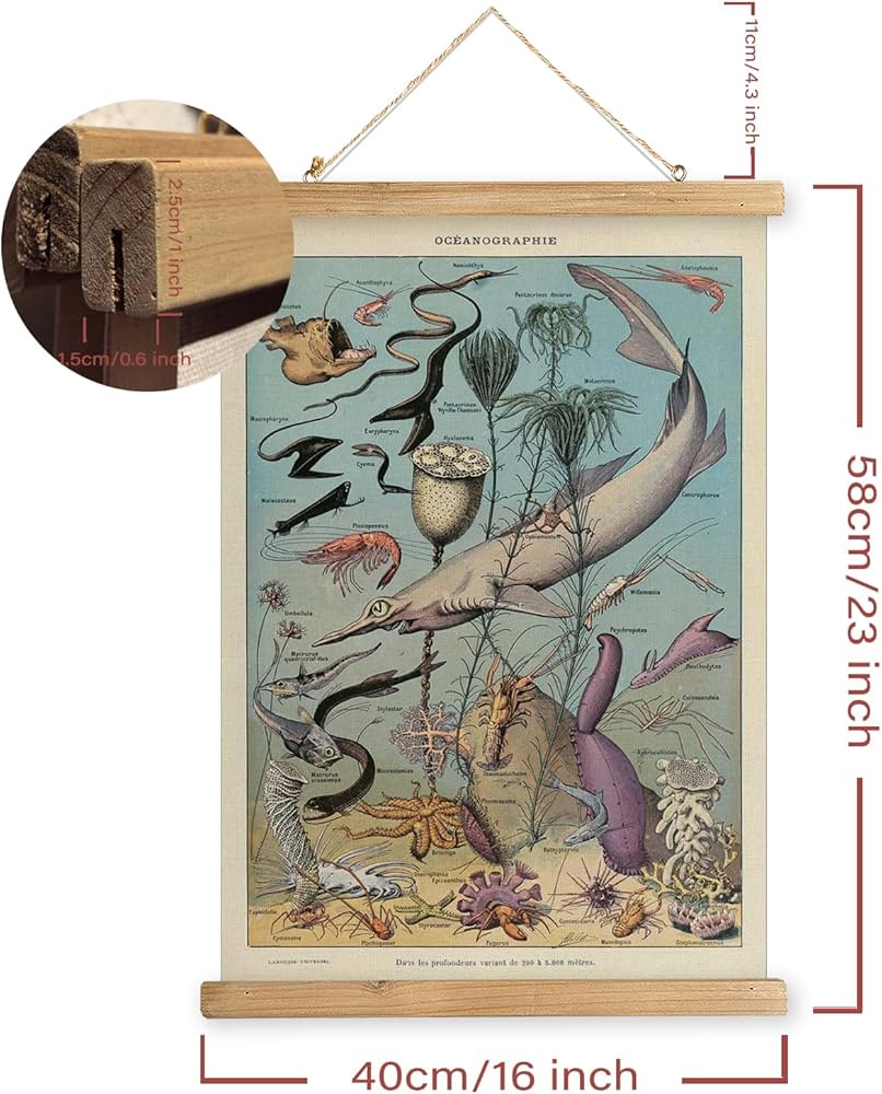 Amazon.com: 2 Pack Vintage Poster Hanger Frame, Retro Style Wall