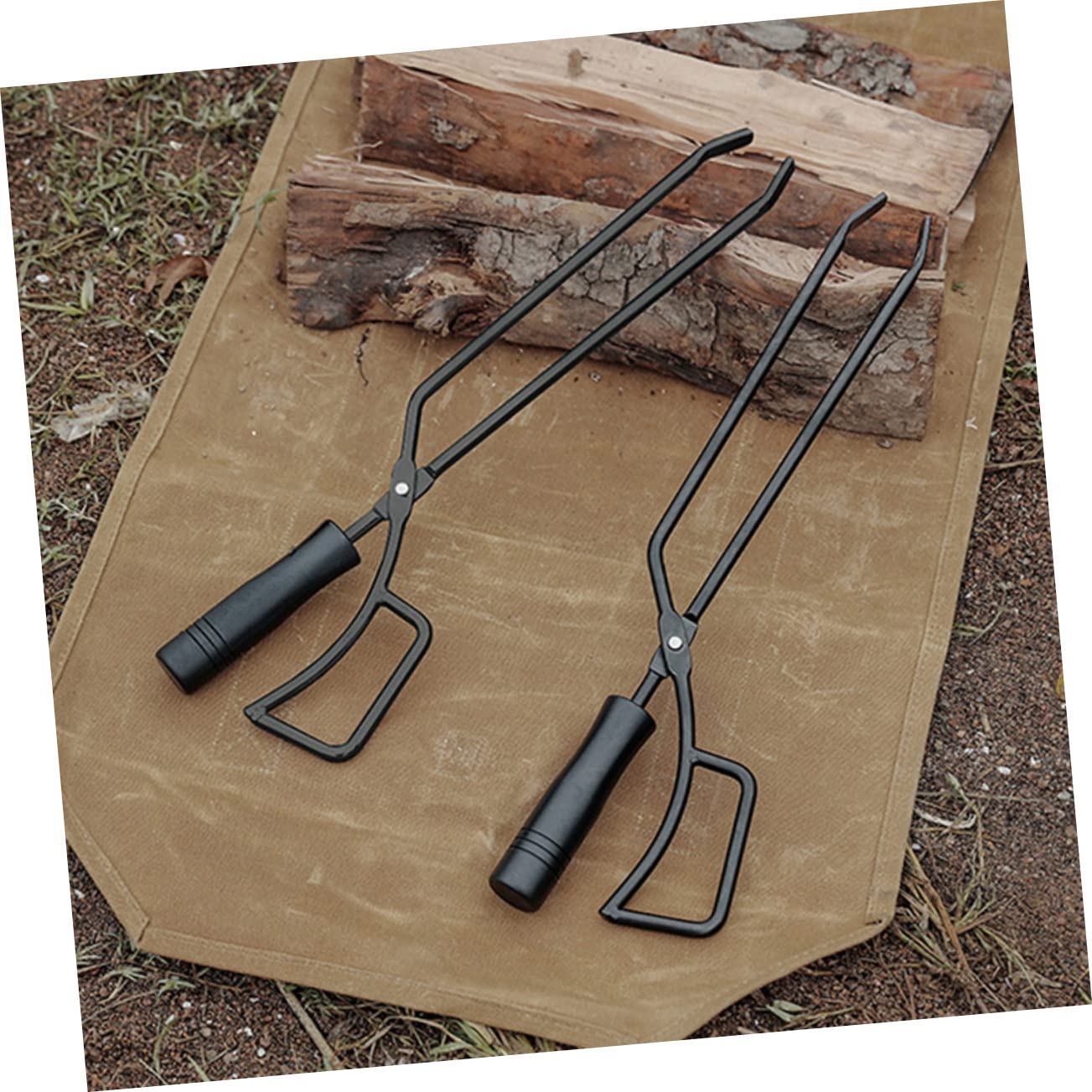 ifundom Pinza Per Carbonella in Ferro Manico Attizzatoio Per Legna Da Ardere Accessori Per Barbecue Robusto e Resistente Al Calore