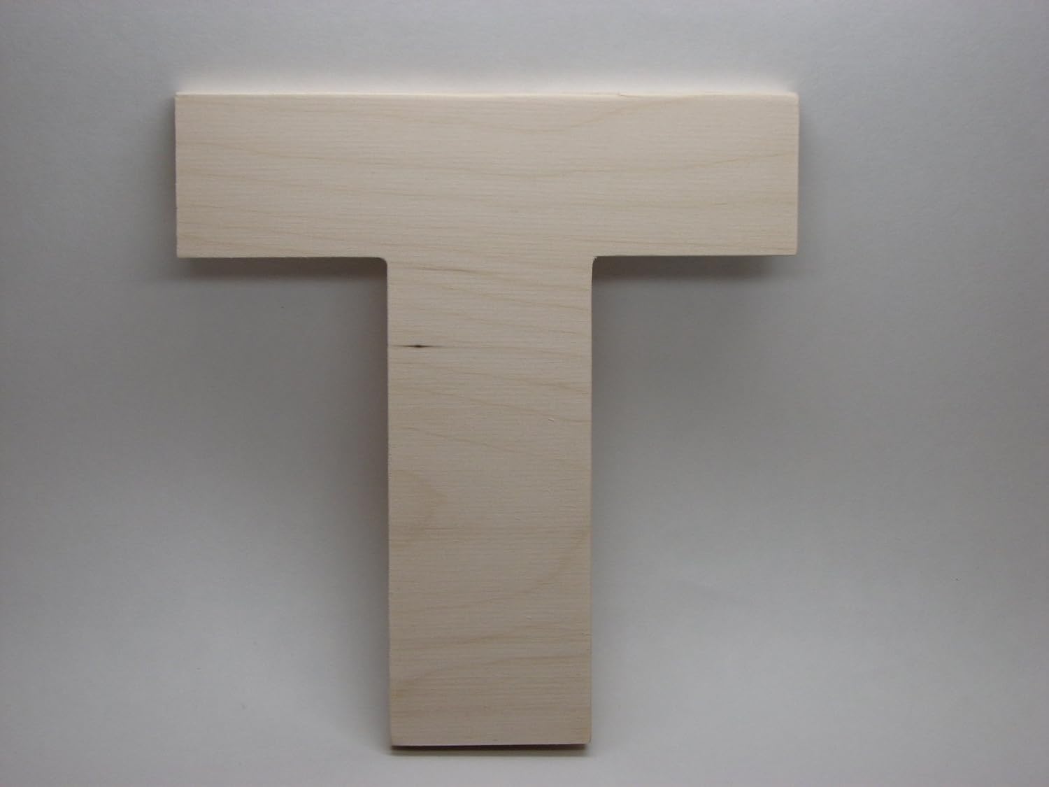 LetterWorx 8 Wooden Letter T - Arial Font | Unfinished Baltic Birch Wood | 8 Inch Tall