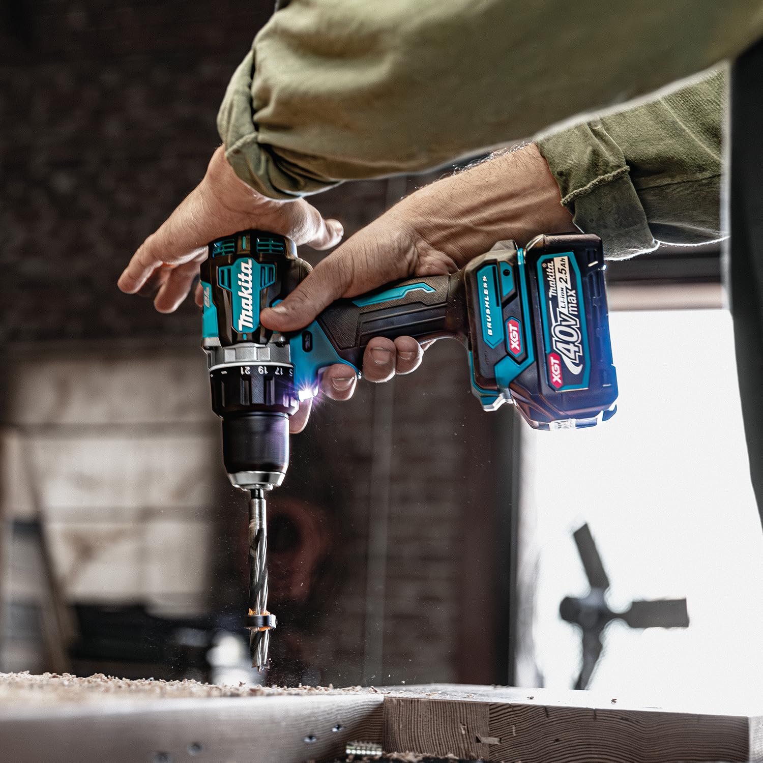 makita DF002GZ - Taladro atornillador (40 V, máx. (sin batería, sin cargador) Azul Petróleo