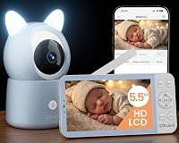CZEview BM6 Bébiőr 2K Kamerával és 5,5" HD Kijelzővel - WiFi, Éjjellátó, 360° Nézet, Mozgás/Hang/Hőmérséklet Érzékelés, Kétirányú Kommunikác 1