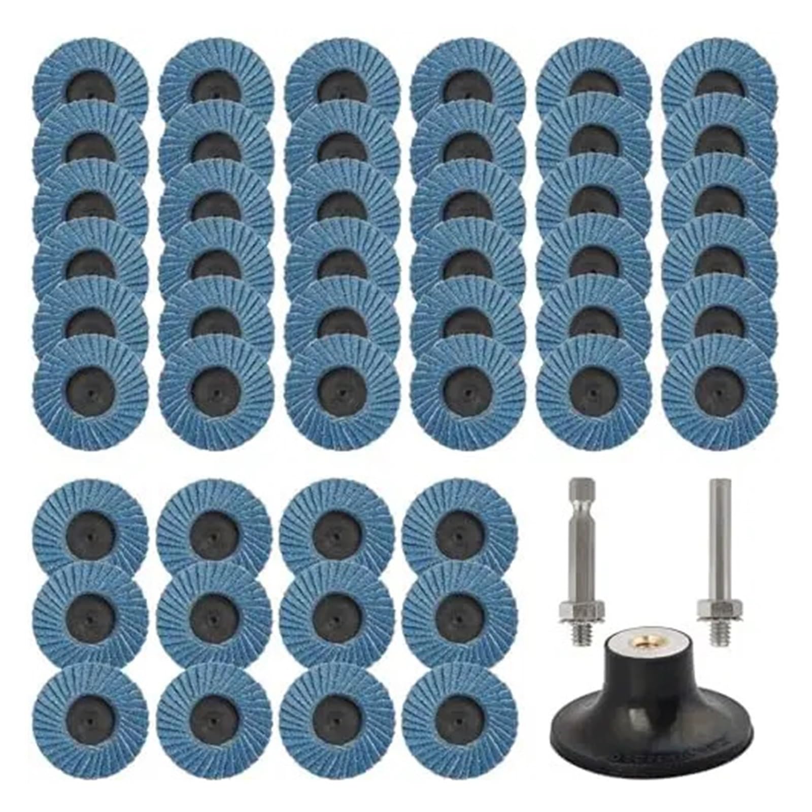 48 pezzi 40 60 80 120 per grana 2 "disco lamellare e 1/4" supporto per cuscinetto con gambo mole trapano smerigliatrice levigatura lucidatura metallo legno plastica