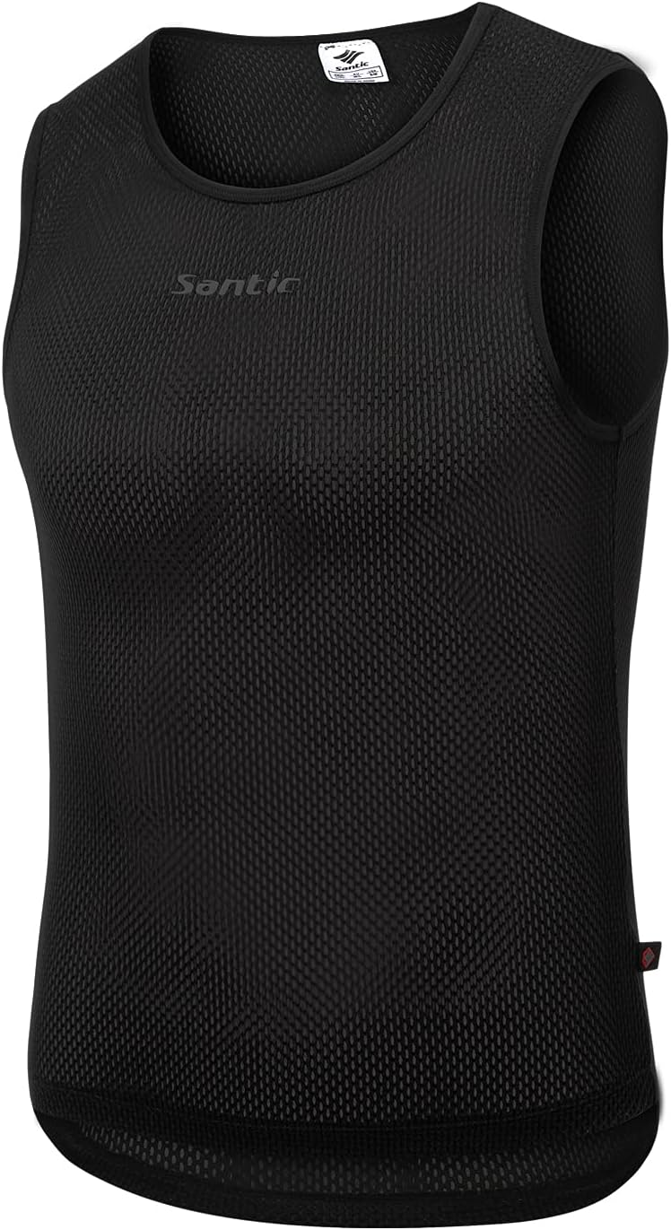 Santic Cycling Base Layer Mens Biking Tank Top Sleeveless Cycling Jersey Undershirt Vest Quick Dry Star