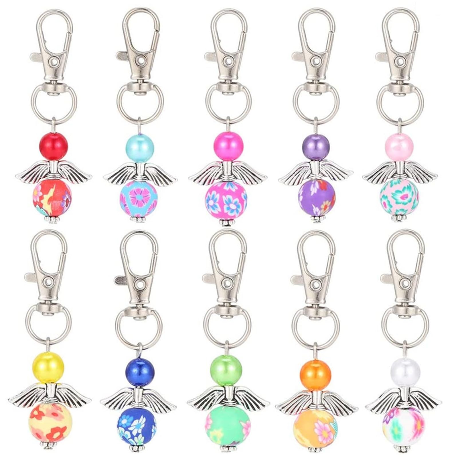 Porte-Clés Ange Gardien En Métal Chromé Brillant - Pendentif Protecteur Voiture, Cadeau Parfait Pour Permis De Conduire