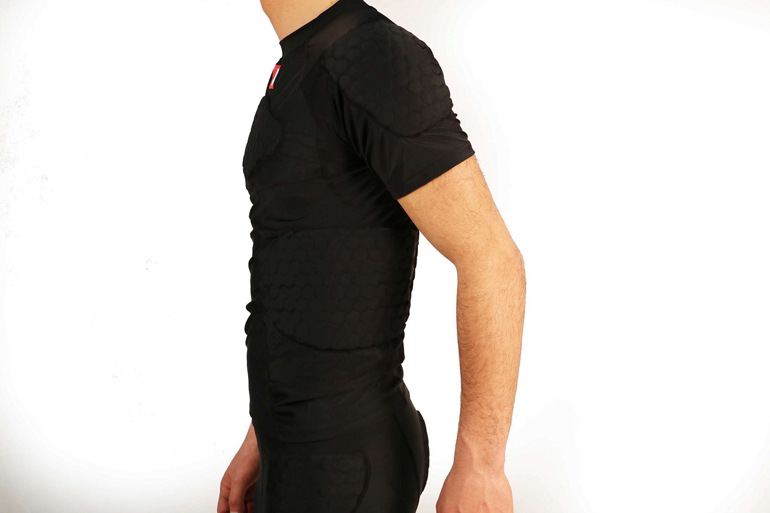 BARNETT FS-09 T-Shirt Manches Courtes de Compression, 4 pièces intégrées, Football américain (S)