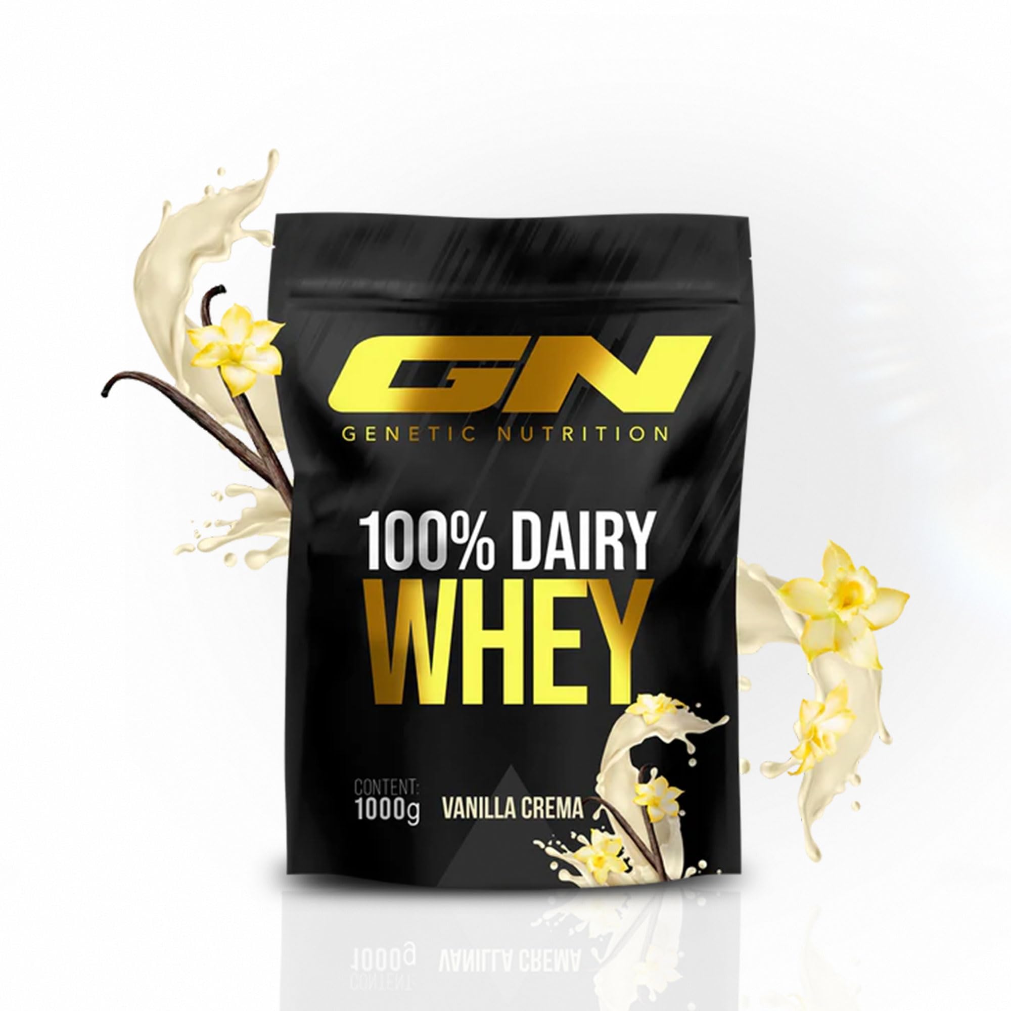 GN Laboratories Whey Protein Pulver – Hochwertiges Molkenprotein für Muskelaufbau & Regeneration – Low Carb & Glutenfrei – Geschmack: (Vanilla Cream) – 1 kg Premium Eiweiß, Made in Germany