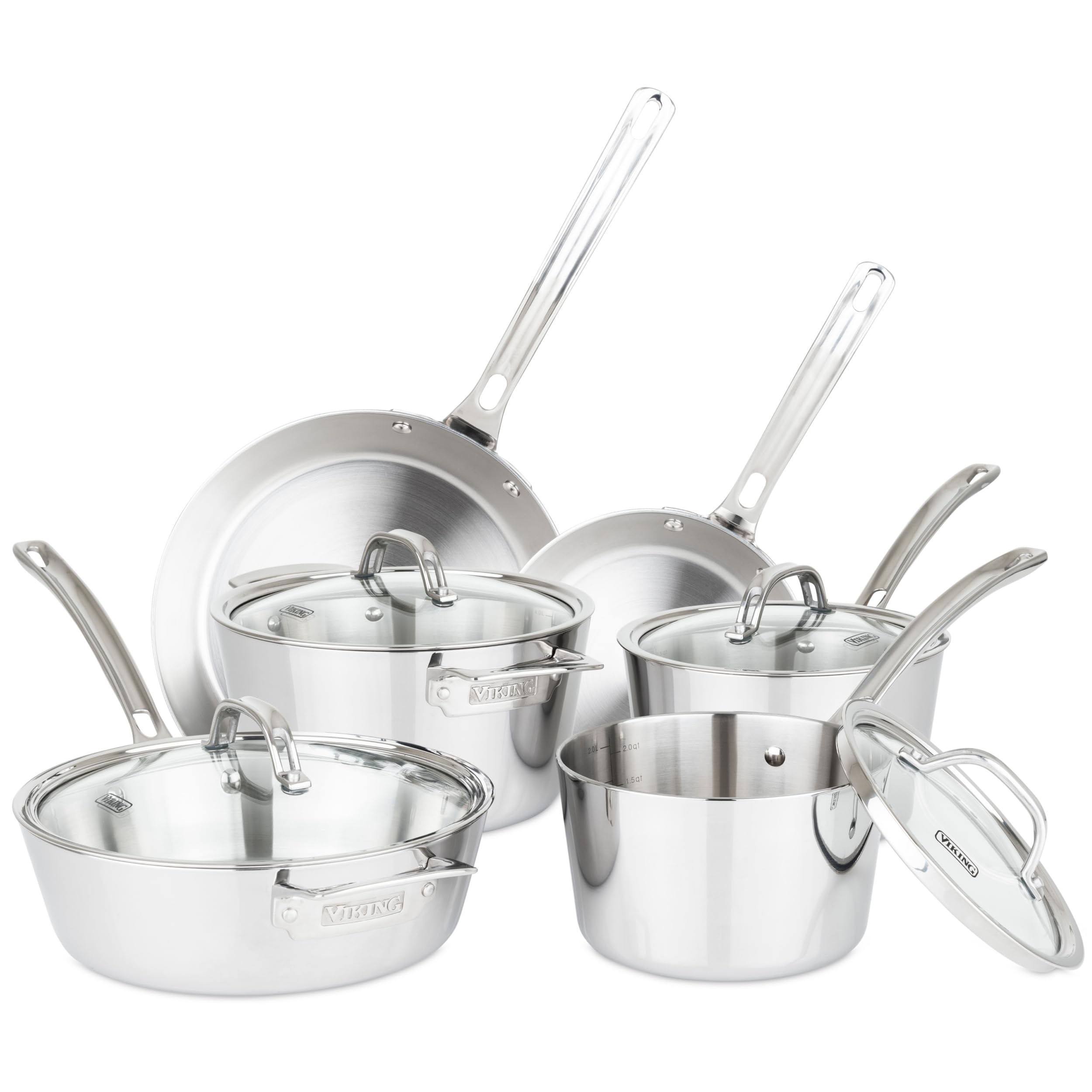 VikingContemporary 3 Ply Mirror 10 Piece Cookware Set