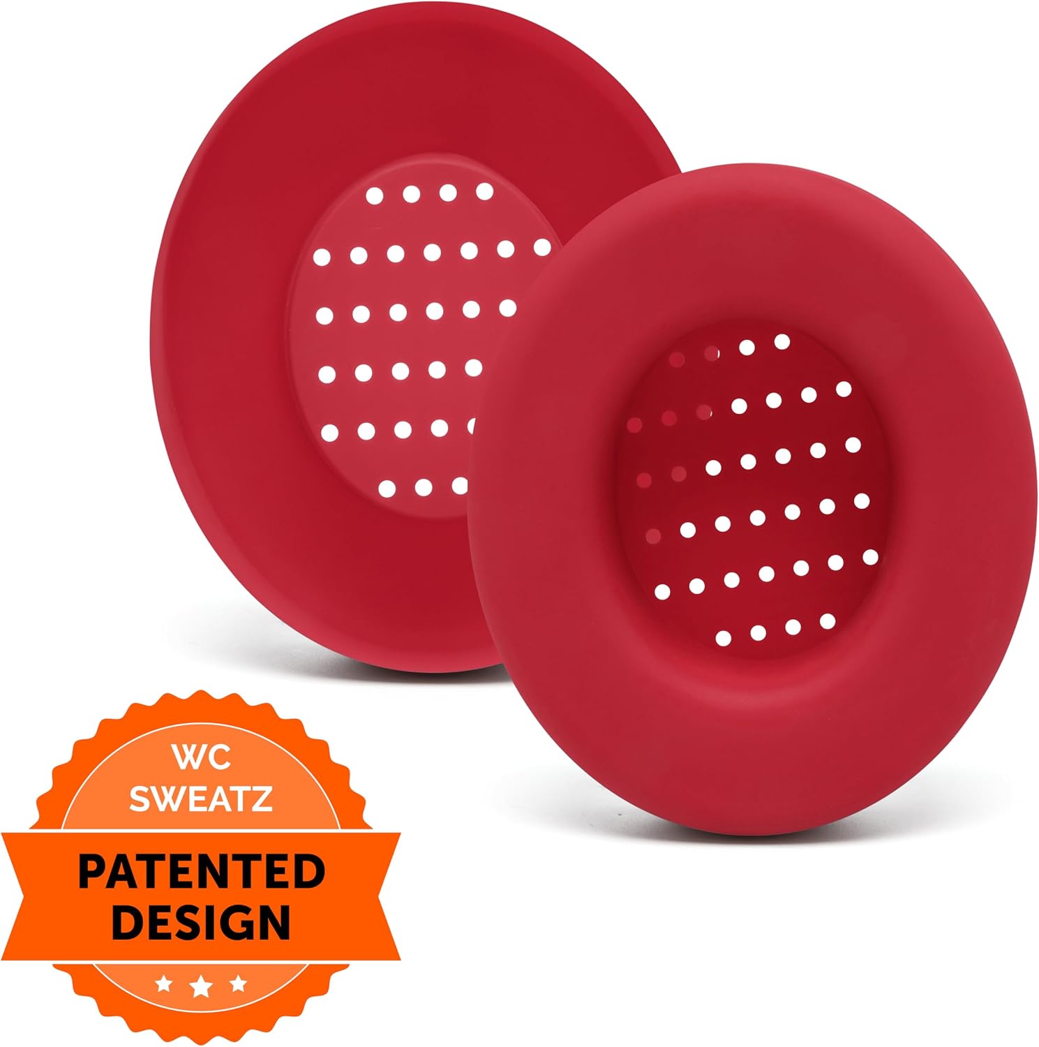 WC SweatZ Studio - Patented Earpad Covers for Beats Studio 3 (A1914) & Beats Studio 2 (B0500 /B0501), Made by Wicked Cushions | Sweatproof & Easily Washable | Red