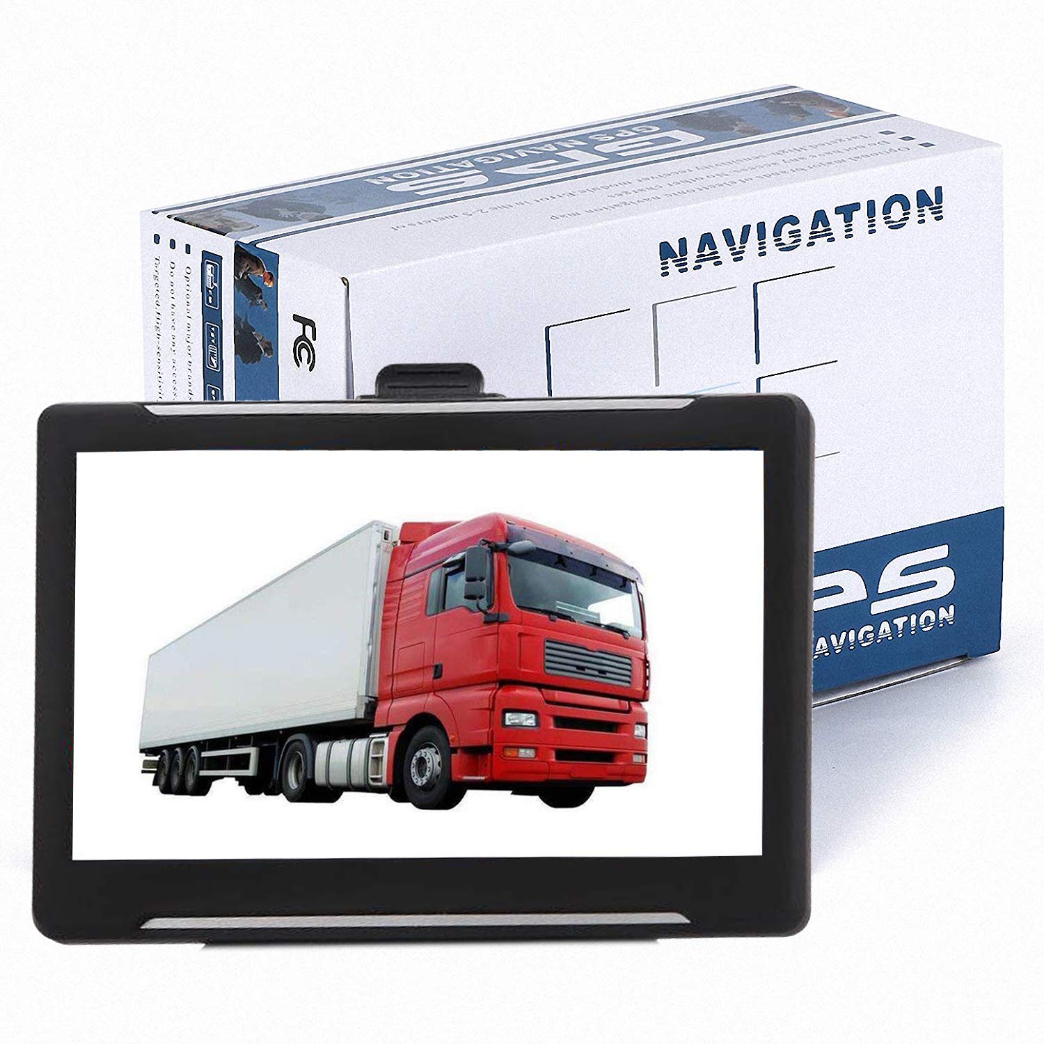 Baceyong Navigatore GPS per Camion e Auto - 7 Pollici Touch Screen HD, Mappa a Vita del Regno EU e UK, FM 8G DDR256M HGV