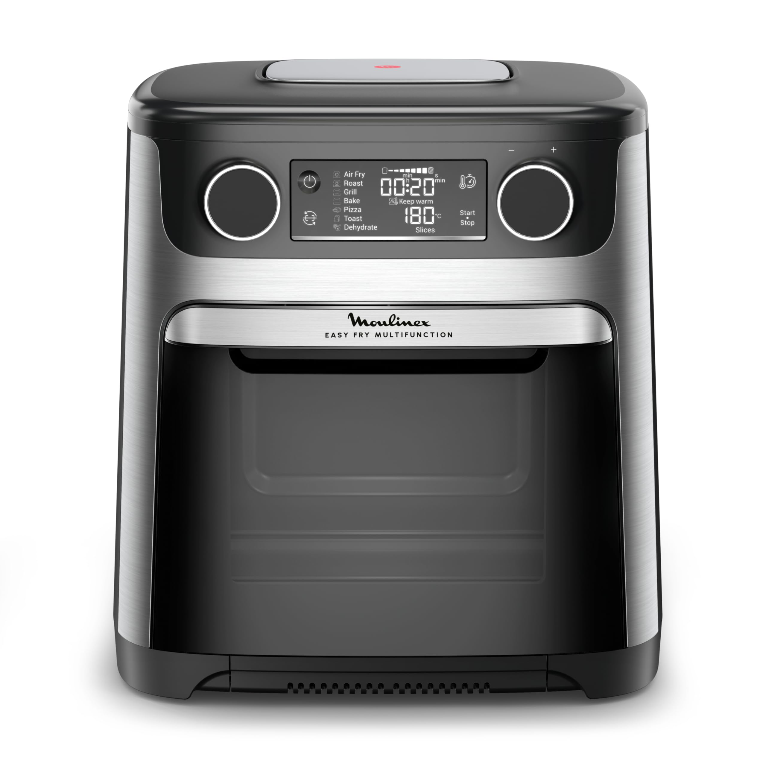 Moulinex Easy Fry air fryer, multicuiseur et four, 15 L, 9 programmes, friteuse sans huile, 3 niveaux de cuisson, compact, extra crisp, noir, AL556DF0, Acier Inoxydable