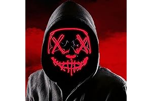 Halloween Purge Mask LED - Light Up Mask for Creepy Cosplay