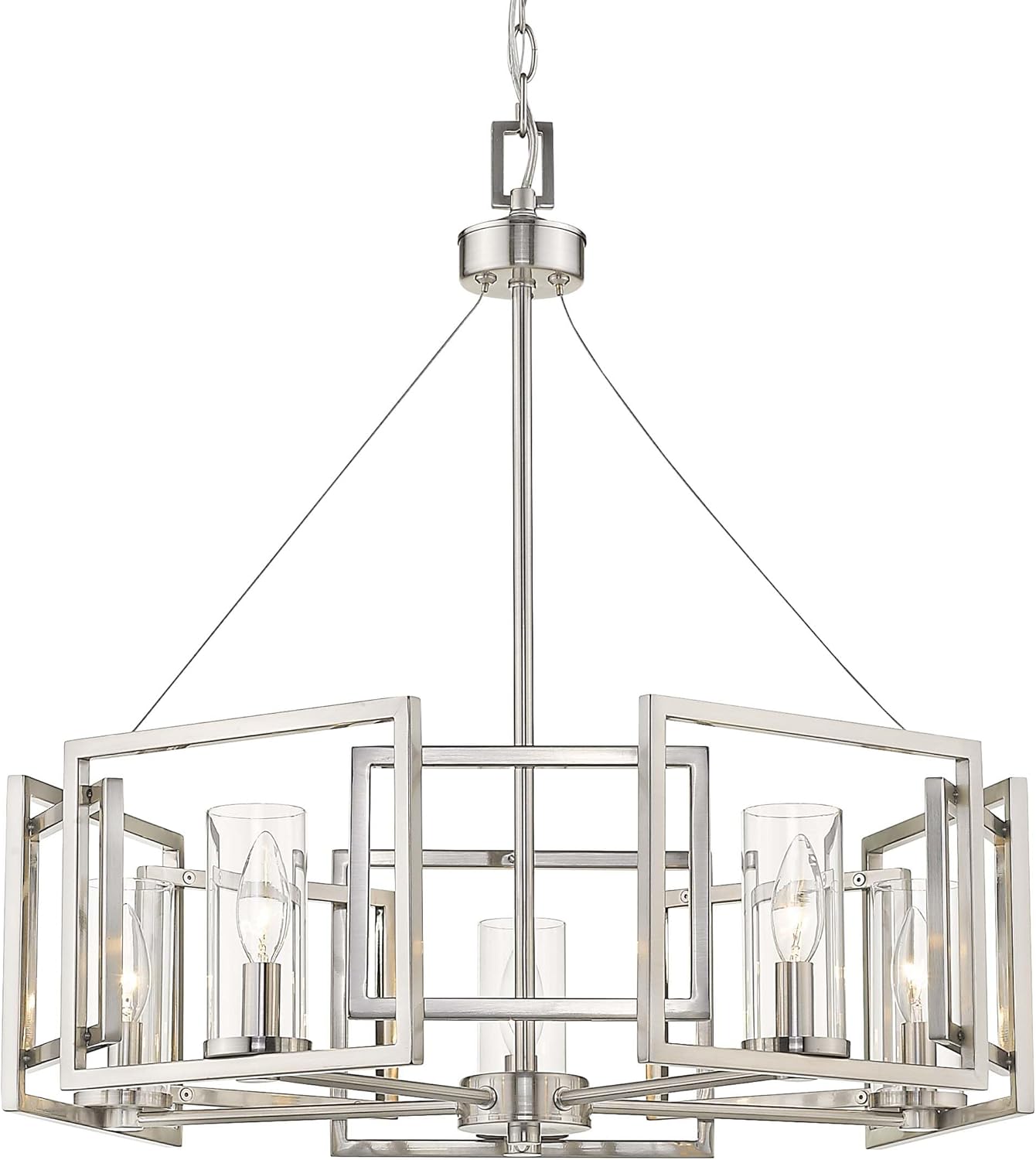 Golden Lighting Marco 5-Light Chandelier in White Gold