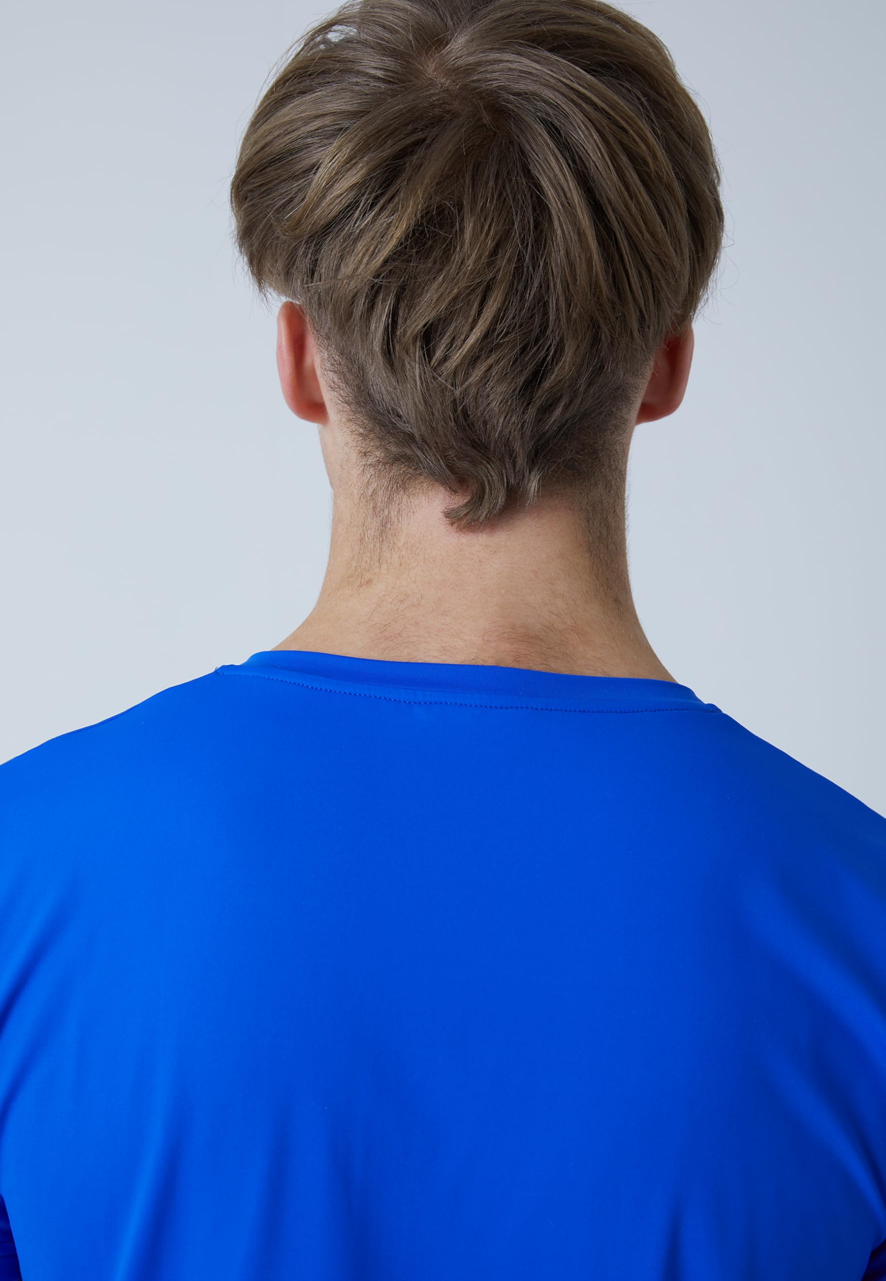 Sportkind Jungen & Herren Tennis, Padel, Running, Fitness T-Shirt V-Ausschnitt, atmungsaktiv, UV-Schutz UPF 50+, Kurzarm