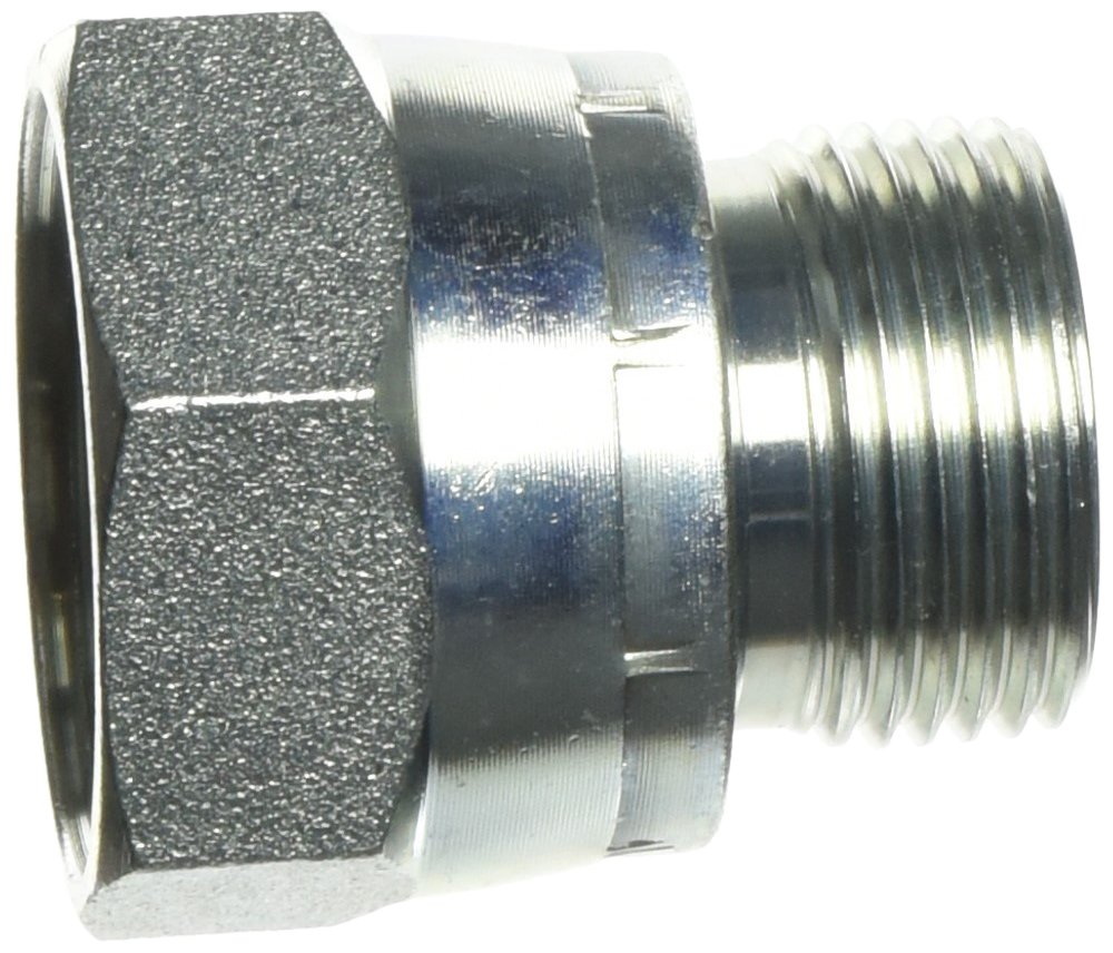 Brennan Industries FS2406-16-12 Steel Tube End Reducer O-Ring Face Seal Fitting, 1-7/16