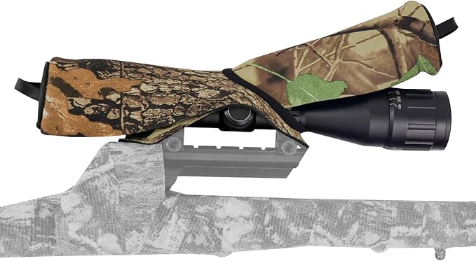 Amazon.com : HUNTPAL 2 Pcs Snapshot Neoprene Rifle Scope Cover, Fit for ...