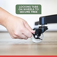 Vista 5 de Soporte rodante para árbol de Navidad para árboles artificiales de hasta 9 pies, base de soporte para árbol de Navidad resistente con ruedas y base