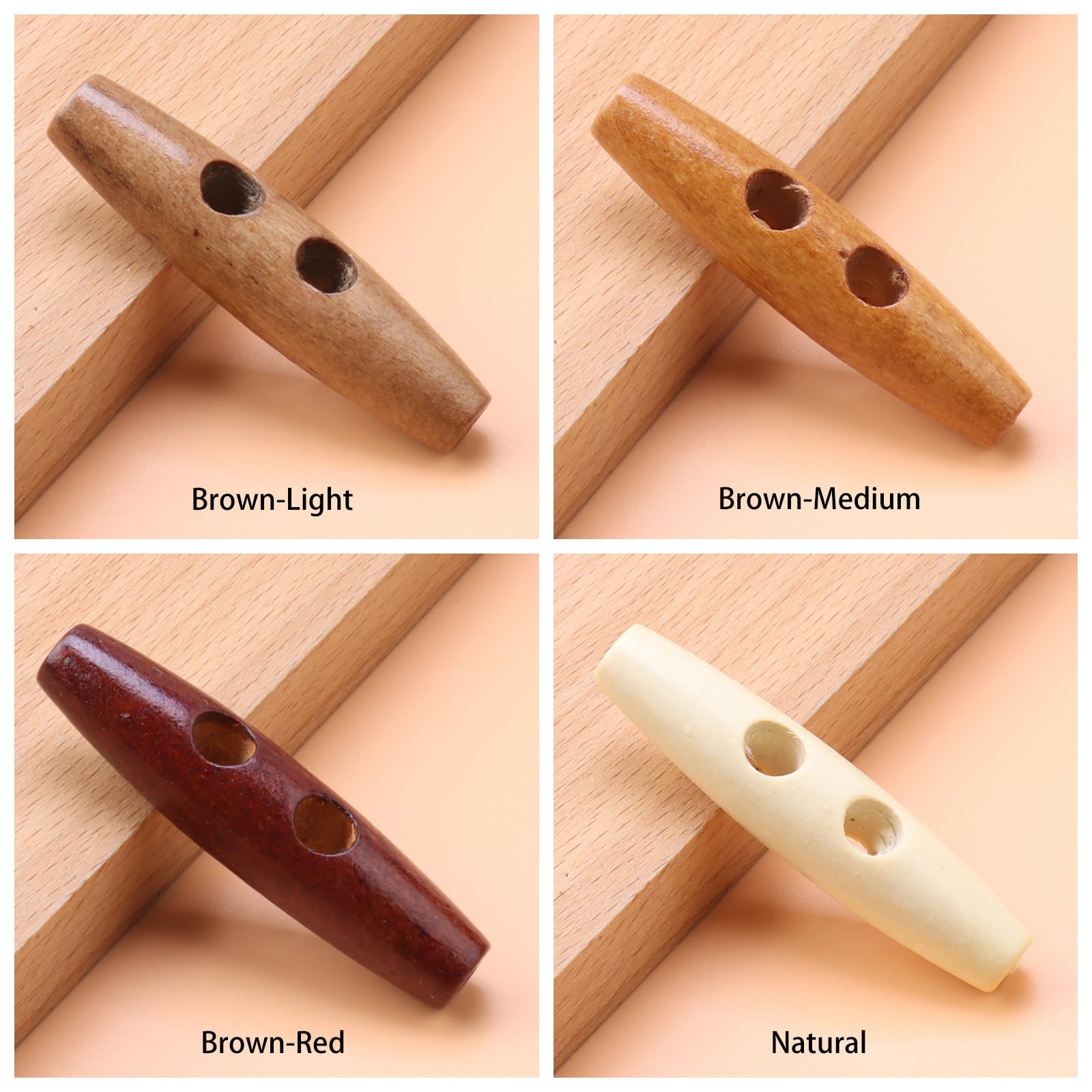 100 Ovale Houten Knopen, Gemengde Natuurlijke Houten Knopen Decoratieve Knopen Voor Manteltruien 100 Ovale Houten Knopen, Gemengde Natuurlijke Houten Knopen Decoratieve Knopen Voor Manteltruien