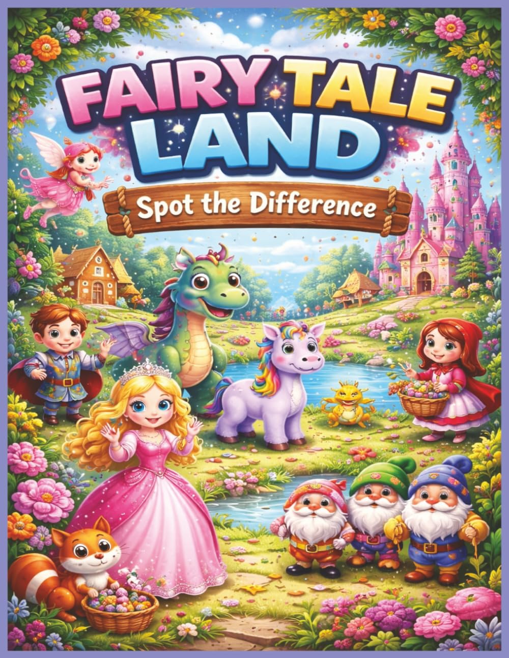Fairy Tale Land: Spot the Difference: Fun and Engaging Puzzles | Improve Focus & Observation Skills | Perfect for Children Who Love Fairy Tales and Fantasy| 8.5x11 inches