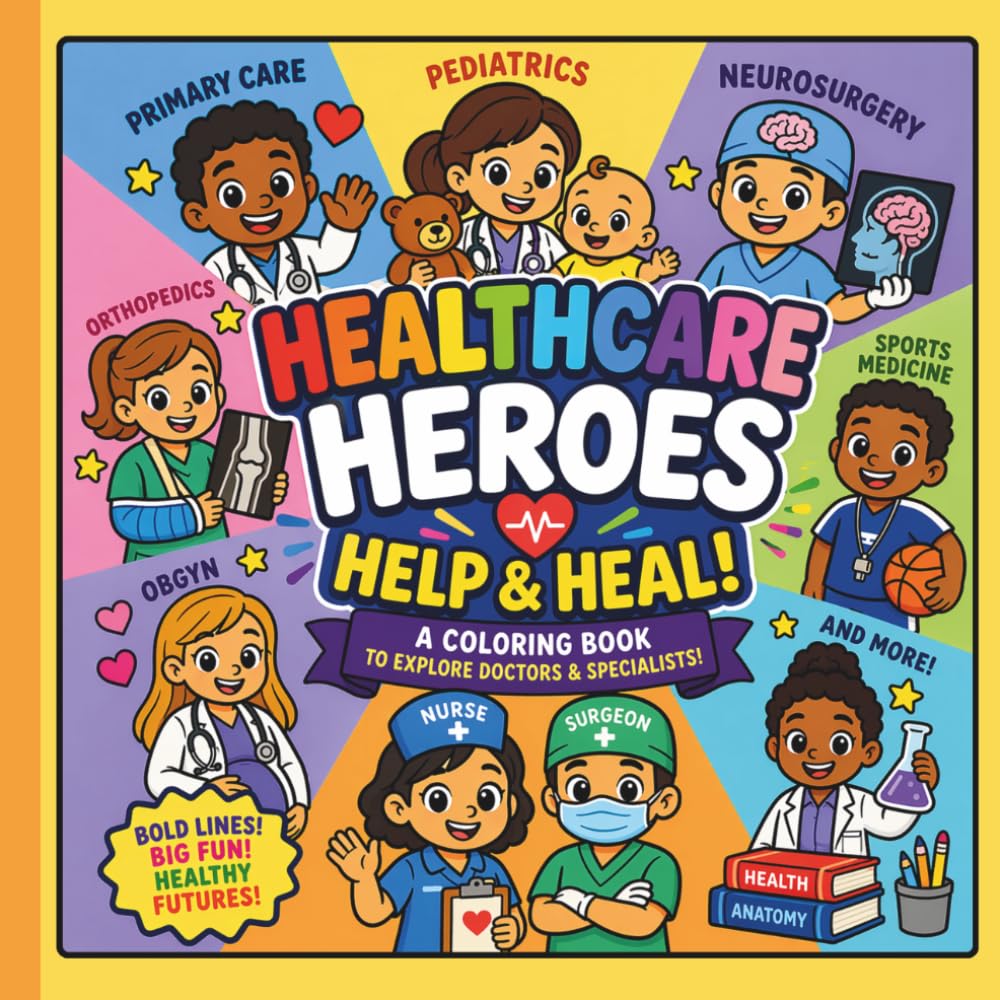 Healthcare Heroes: My First Healthcare Coloring Book - A Toddler-Friendly Doctor and Medical Specialist Coloring Book to Help Kids Feel Brave and Confident