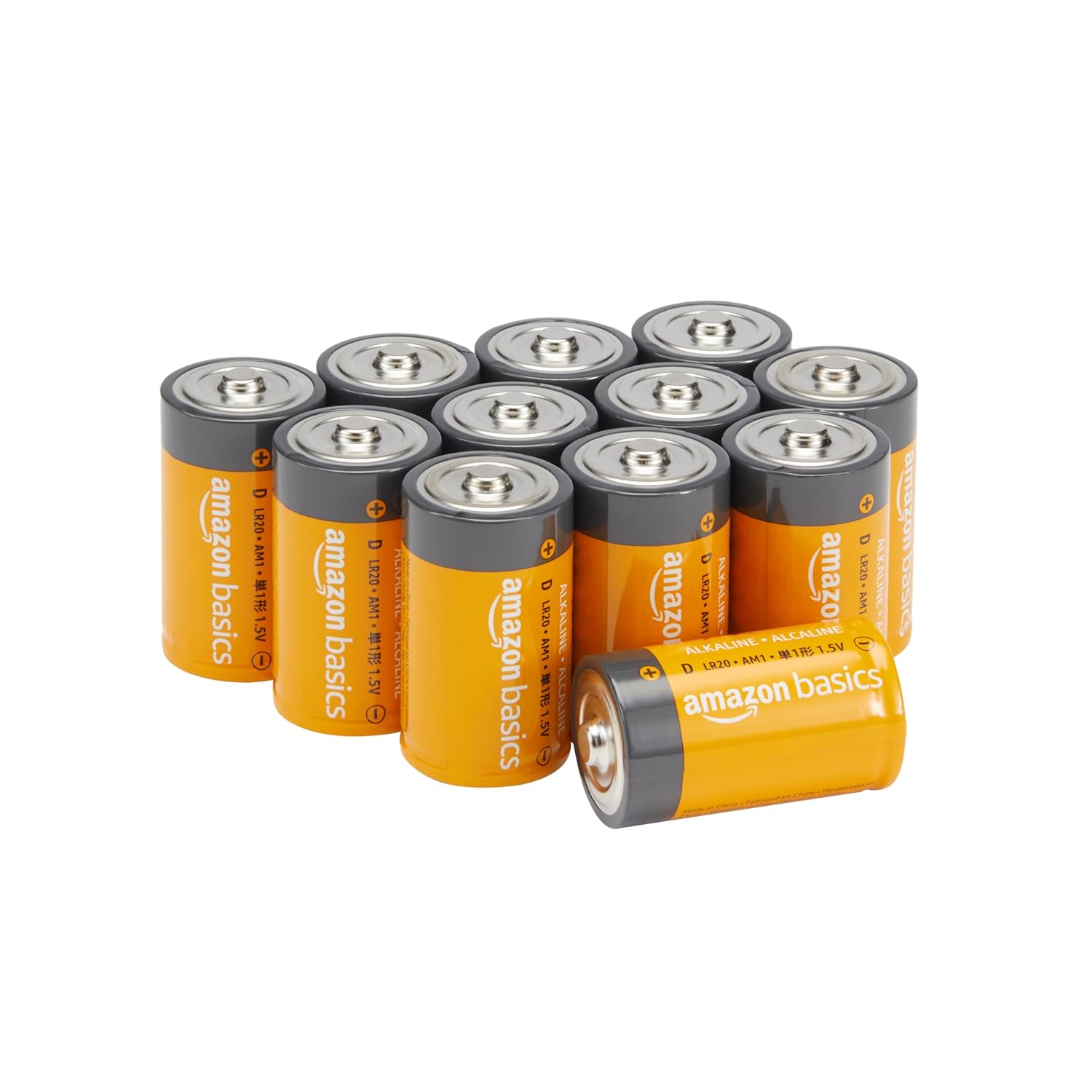 Amazon Basics 12-Pack D Cell Alkaline All-Purpose Batteries 1 5 Volt 5-Year Shelf Life